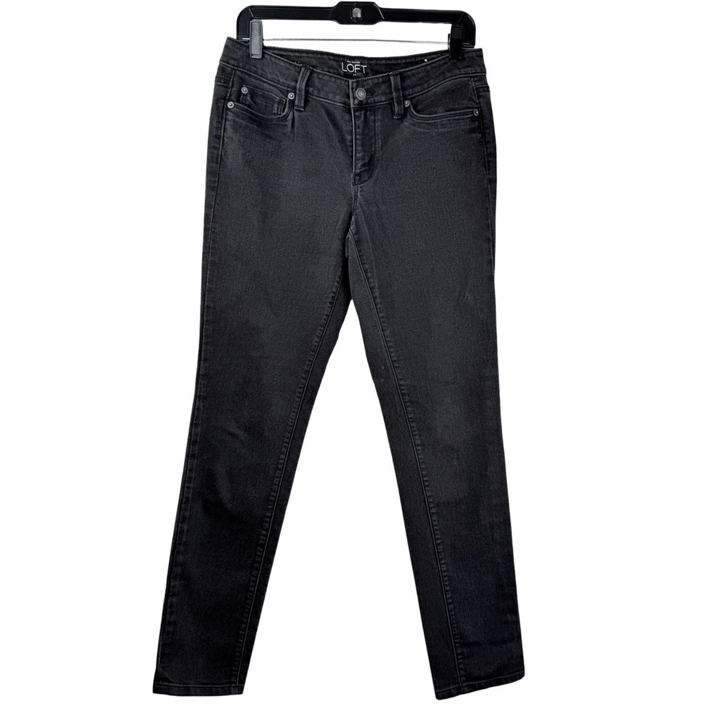 ANN TAYLOR LOFT Women's Designer High Quality Black Modern Skinny Jean Size 6